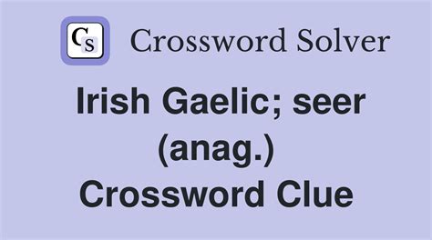 seer crossword clue